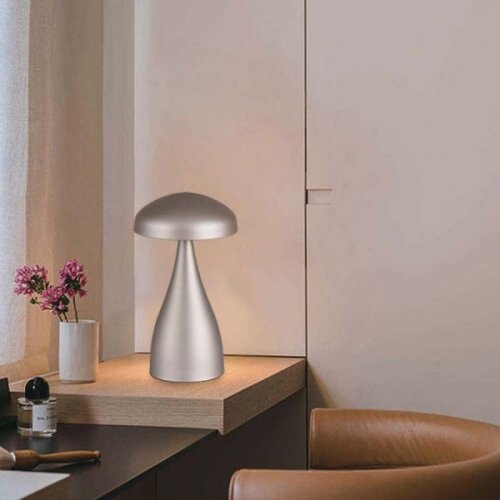  LED prigu&amp;scaron;iva punjiva stona lampa LED/1W/5V 3000-6000K 1800 mAh srebrna Slike