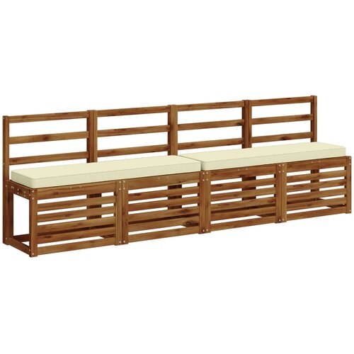  Jastučići za klupe - 2 dijela VUGHT 2 pcs 100% poliester Krem Slike