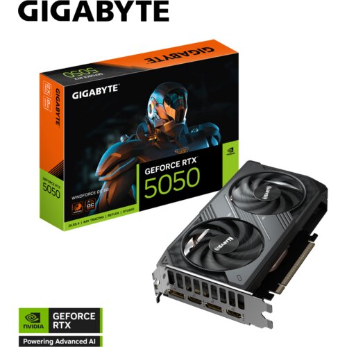 Gigabyte grafička kartica nVidia GeForce RTX 5050 Windforce OC 8GB GDDR6, 128-bit,2xDP, 2x HDMI Cijene