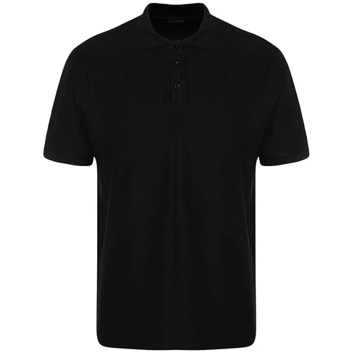 Trendyol Polo T-shirt - Black - Fitted