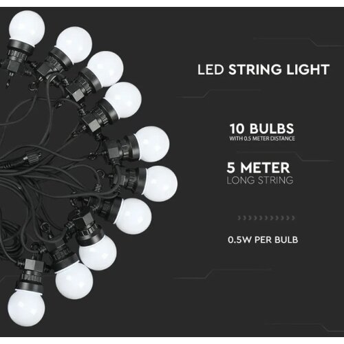  LED spoljni niz STRING 5m 10xLED/0,5W/230V IP44 3000K Slike