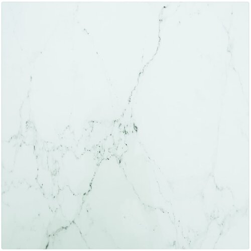 VidaXL Mizna plo&amp;scaron;ča bela 40x40 cm 6 mm kaljeno steklo z marmorjem Slike