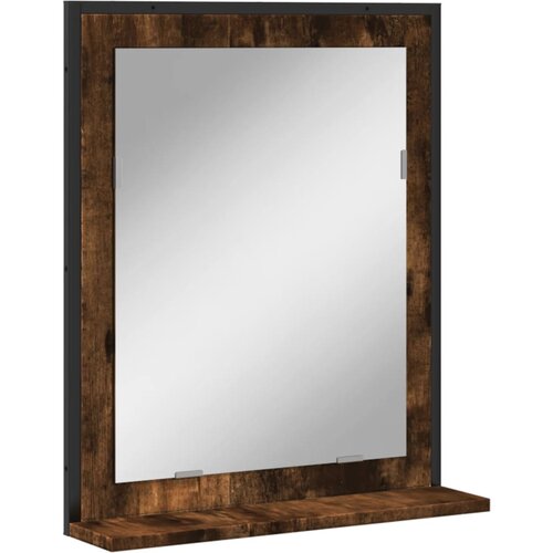 Maison Chic Kopalni&scaron;ko Ogledalo - Zrcalo - Kozmetično ogledalo s polico dimljeni hrast 50x12x60 cm, (21697961) Cene
