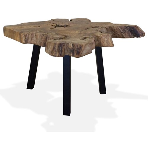 Maison Chic Klubska mizica - kavna mizica - Nizka mizica iz prave tikovine 80x70x38 cm, (21753749) Cene