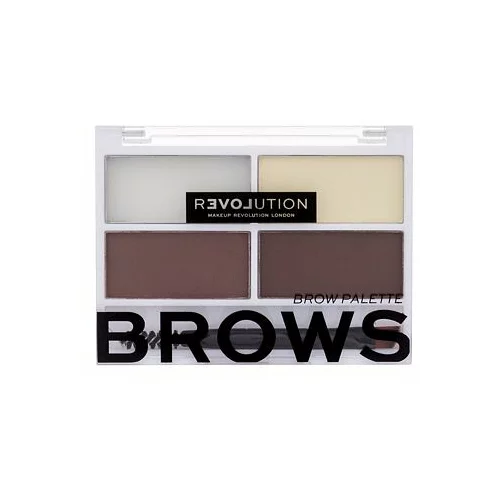 Revolution Relove colour cult brows paletka za obrvi 3,2 g odtenek dark za ženske