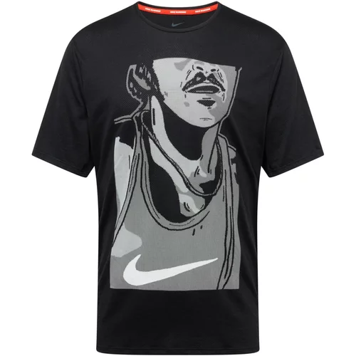 Nike Tehnička sportska majica 'ENERGY RISE' siva / crna / bijela