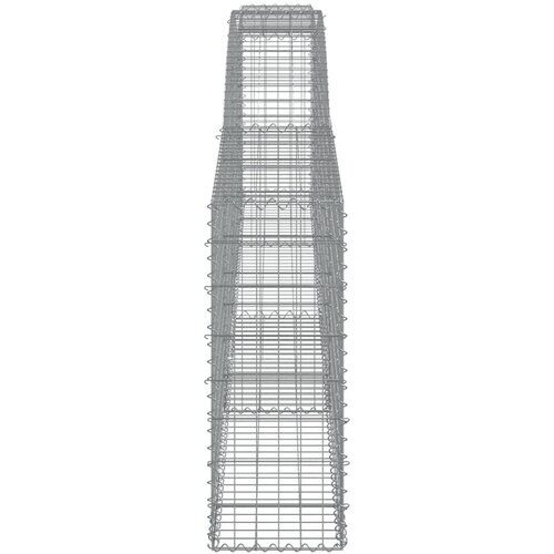  Lučne gabionske ko&amp;scaron;are 25 kom 400x30x80/100cm pocinčano željezo Slike