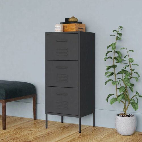 The Living Store Omara za shranjevanje antracitna 42,5x35x101,5 cm jeklo - Omara, (21430148) Slike