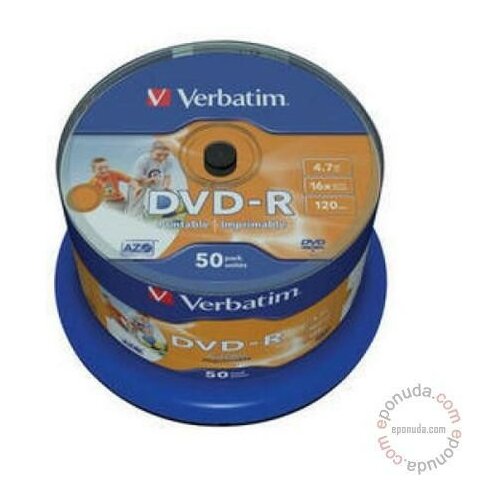 Verbatim DVD-R WIDEPRINT 4.7GB 16X 43649 disk Slike