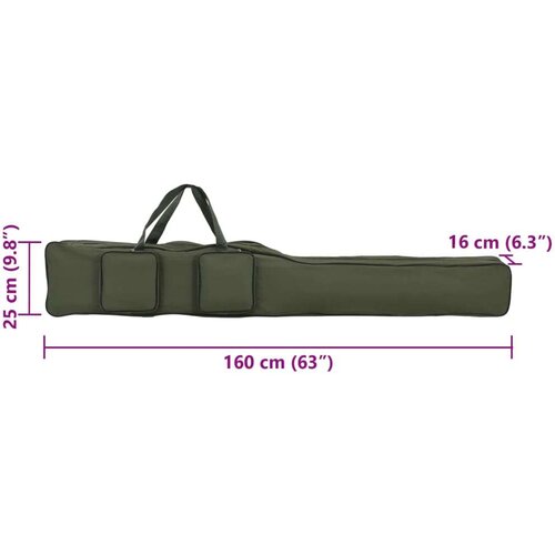  Torba za &amp;scaron;tap za pecanje tamnozelena 160 cm od tkanine Oxford Slike