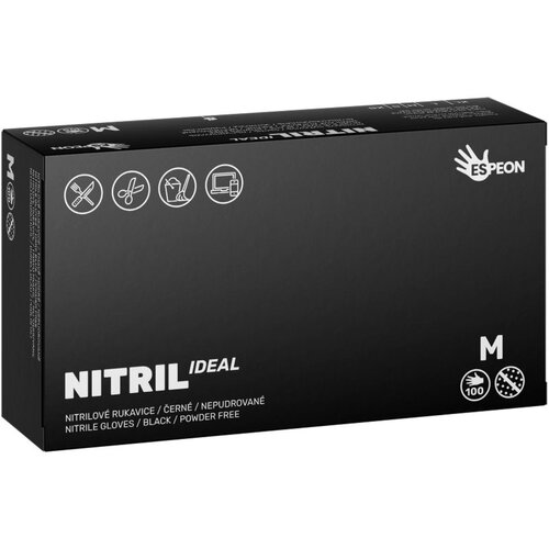 Espeon Nitril Ideal3 Black nitrilne rukavice bez pudera veličina M 100 kom Cijene