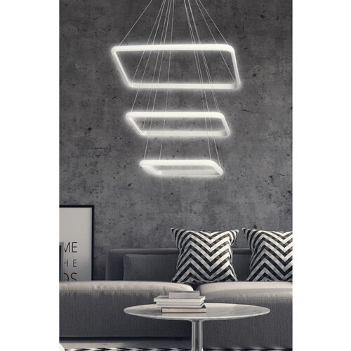 Opviq trinity square set - white body, white light white chandelier Cene