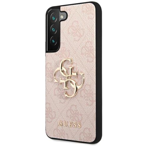 Guess GUHCS23S4GMGPI ovitek za Samsung Galaxy S23 5G - roza z zlatim logom Slike
