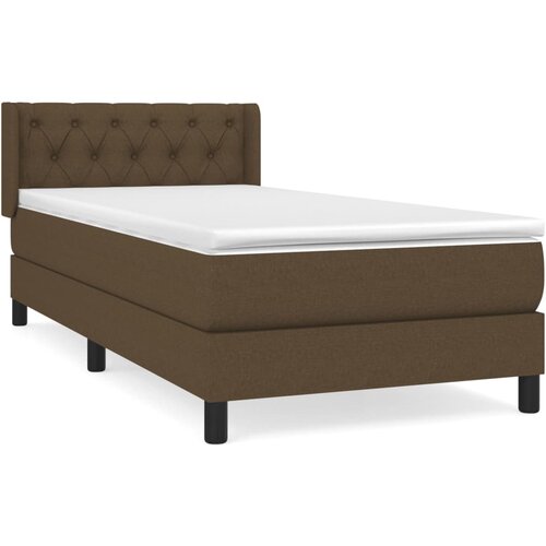Maison Chic Box spring postelja - Vzmetna postelja z vzmetnico temno rjava 80x200 cm blago SL19788, (21894007) Slike