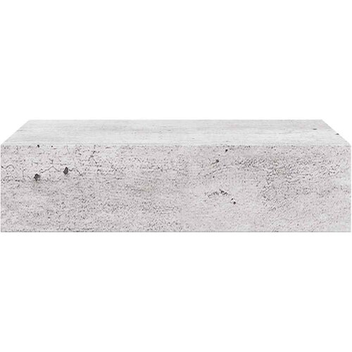  Zidna polica s ladicom siva boja betona 40 x 23,5 x 10 cm MDF Slike