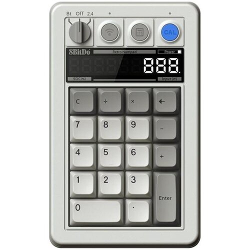 8BitDo Retro 18 mehanska &scaron;tevilčna tipkovnica in kalkulator, N izdaja, bela, (5000266031) Cene