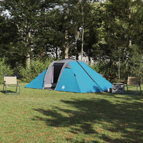 VidaXL &amp;Scaron;otor s streho Drugo z odzračevanjem zraka Modra in črna 510 x 240 x 156 cm Slike