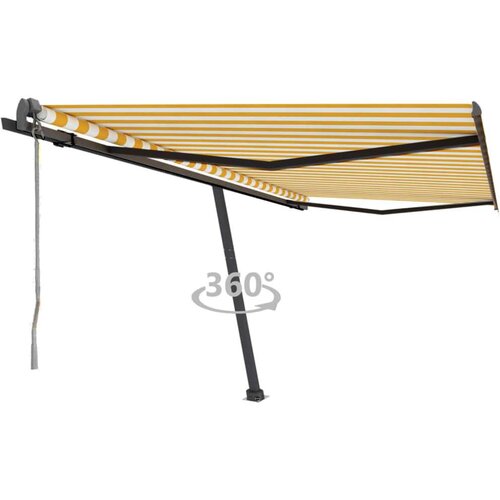  Samostojeća automatska tenda 400 x 350 cm žuto-bijela Cijene