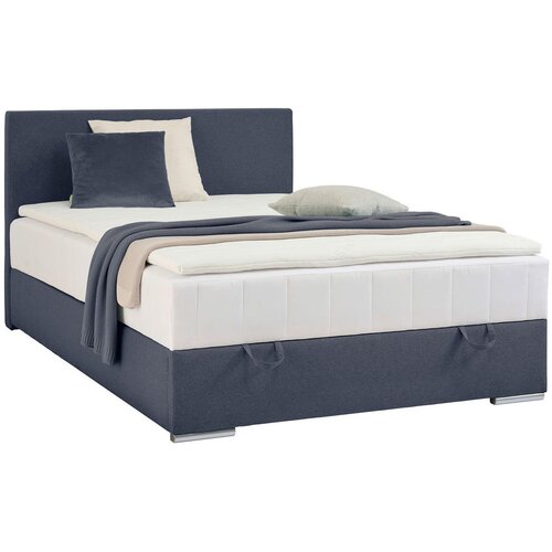 CARRYHOME POSTELJA Z VZMETNICO 120 cm x 200 cm , tekstil temno modra Slike
