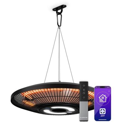 Klarstein LumiHeat infracrvena stropna grijalica | 2000 W | 15 m&sup2; | LED svjetlo | 42 cm x 42 cm Cijene