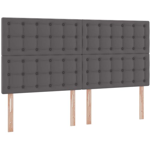  Krevet s od storage s madracem Siva 160 x 200 cm Lažna koža Slike