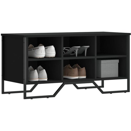 vidaXL Omarica za čevlje črna 90x38x45,5 cm inženirski les Cene