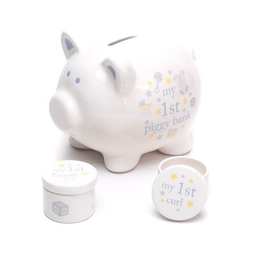 Widdop & Co. Hello Baby - Set kasica i kutijice - Hello Baby, Piggy, Baby Boy Cene