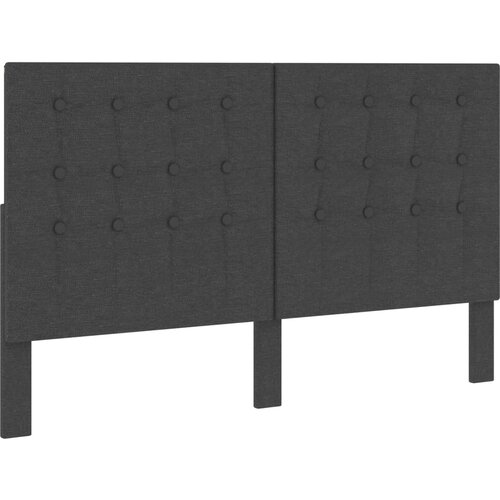 VidaXL Posteljno vzglavje temno sivo blago 180x200 cm, (20646651) Slike