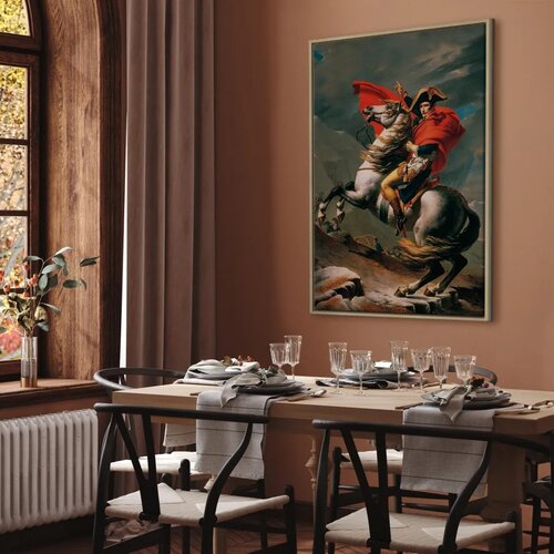  Slika - Jacques-Louis David &amp;ndash; Napoleon Crossing the Alps 80x120 U prirodnom drvenom okviru Slike