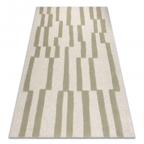 RugsX FLUX 461.109.SA400 volnena preproga OSTA - geometrijska, strukturna, loft bež / zelena 135x200 cm, (5000227589) Cene