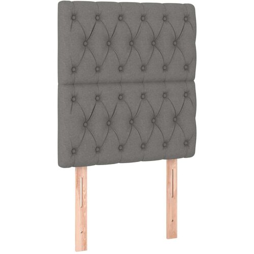  Uzglavlja 2 kom tamnosiva 80x7x78/88 cm od tkanine Slike