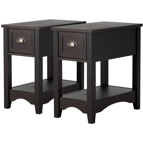 Costway Komplet Nočna mizica Nočna mizica s predalom 33 x 56 x 58,5 cm 2 kosa, (5000007121) Cene
