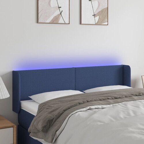  LED uzglavlje plavo 147x16x78/88 cm od tkanine Cene