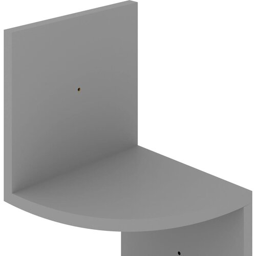  Zidne kutne police sive 19 x 19 x 123 cm konstruirano drvo Slike