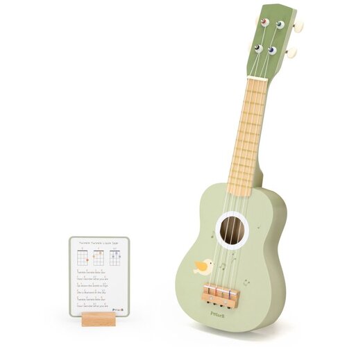 Viga drvena ukulele gitara za djecu zelena s notnim notama Cijene