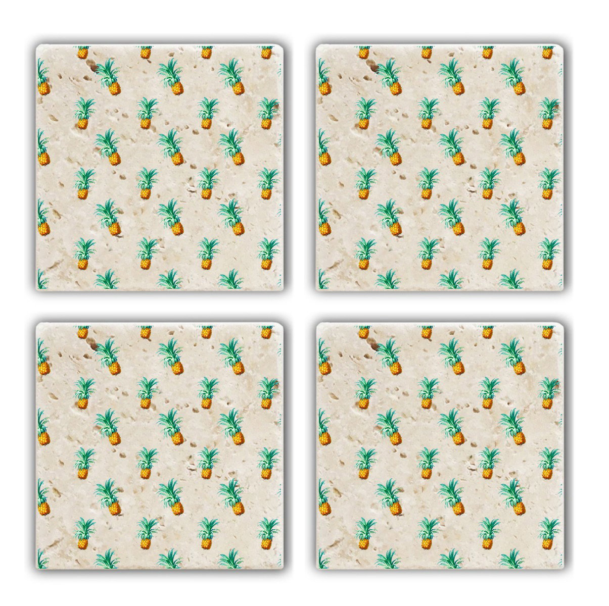 Hermia Set &Scaron;arenih Staklenih Podmetača (4 Komada) - TAB7581134 Cene