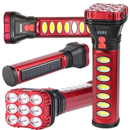  Aku. LED +COB solarna svjetiljka 1200mAh USB Slike