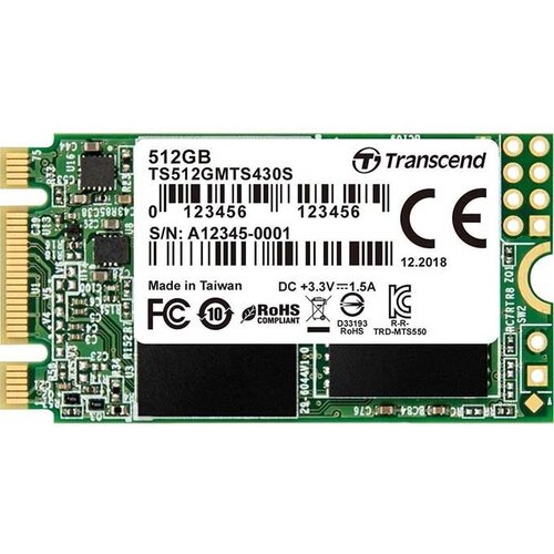 Transcend SSD 512GB M.2 SATA III TS512GMTS430S Cene