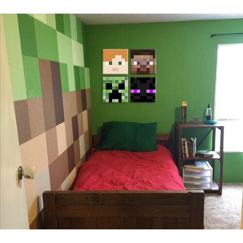 Minecraft slike - najbolji likovi na platnu - alex, steve, enderman, creeper () Cene