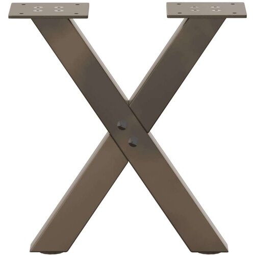  Noge za stolić X-oblika 2 kom prirodni čelik 37x(30-31)cm čelik Slike
