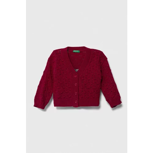 United Colors Of Benetton Dječji pulover s postotkom vune boja: ljubičasta