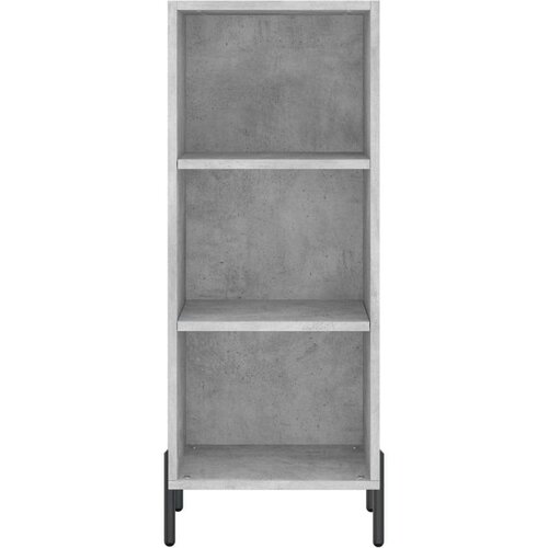 VidaXL Visoka komoda siva betona 34 5x34x180 cm od konstruiranog drva Slike