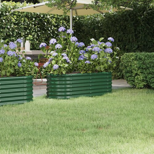 Furnova Visoka greda iz pra&amp;scaron;no premazanega jekla 114x40x36 cm zelena, (21921442) Slike