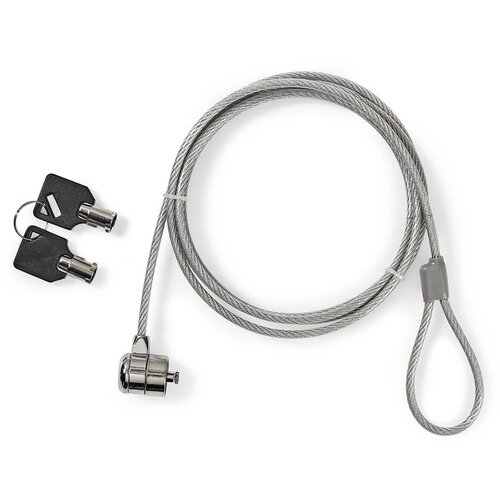 Nedis 1,8 m kabel za ključavnico proti kraji računalnika Zanesljiv izjemno močan, Srebrna, (5000064045) Cene