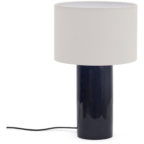 Kave Home Plava stolna lampa s tekstilnim sjenilom (visina 53,5 cm) Toneric – Cene