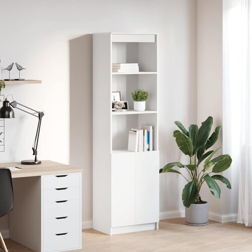 VidaXL Visoka omara bel 50x35x180 cm inženirski les Slike