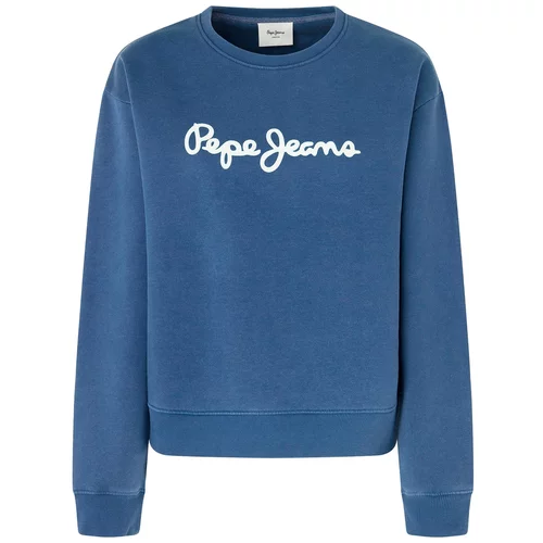PepeJeans Sweater majica 'LANA' golublje plava / bijela