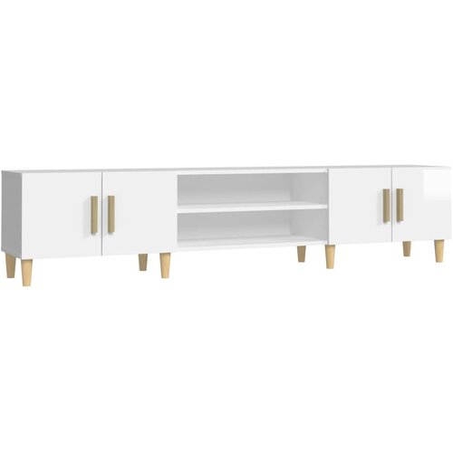 Maison Chic ormarić sjajni bijeli 180x31,5x40 cm od konstruiranog drva Slike