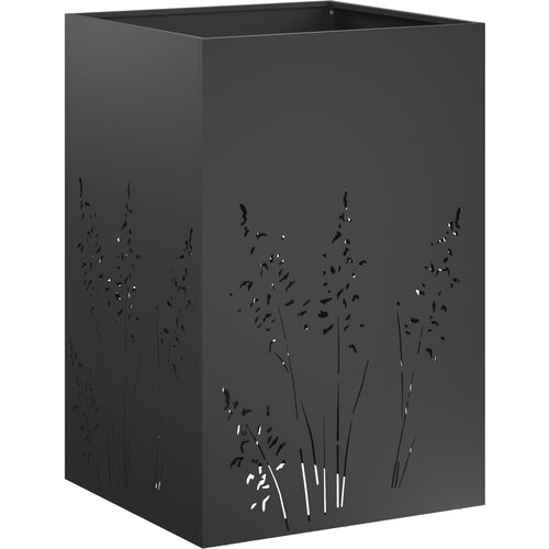  Vrtna saksija Crna 50 x 50 x 75 cm Čelična vrata Slike