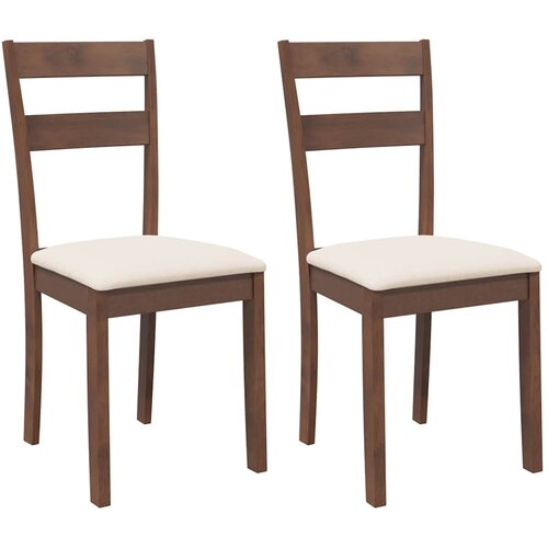 Maison Chic Jedilni stoli - Vzorci stoli z blazinami 2 kosa Brown Solid Wood Rubber A1477, (22031061) Cene